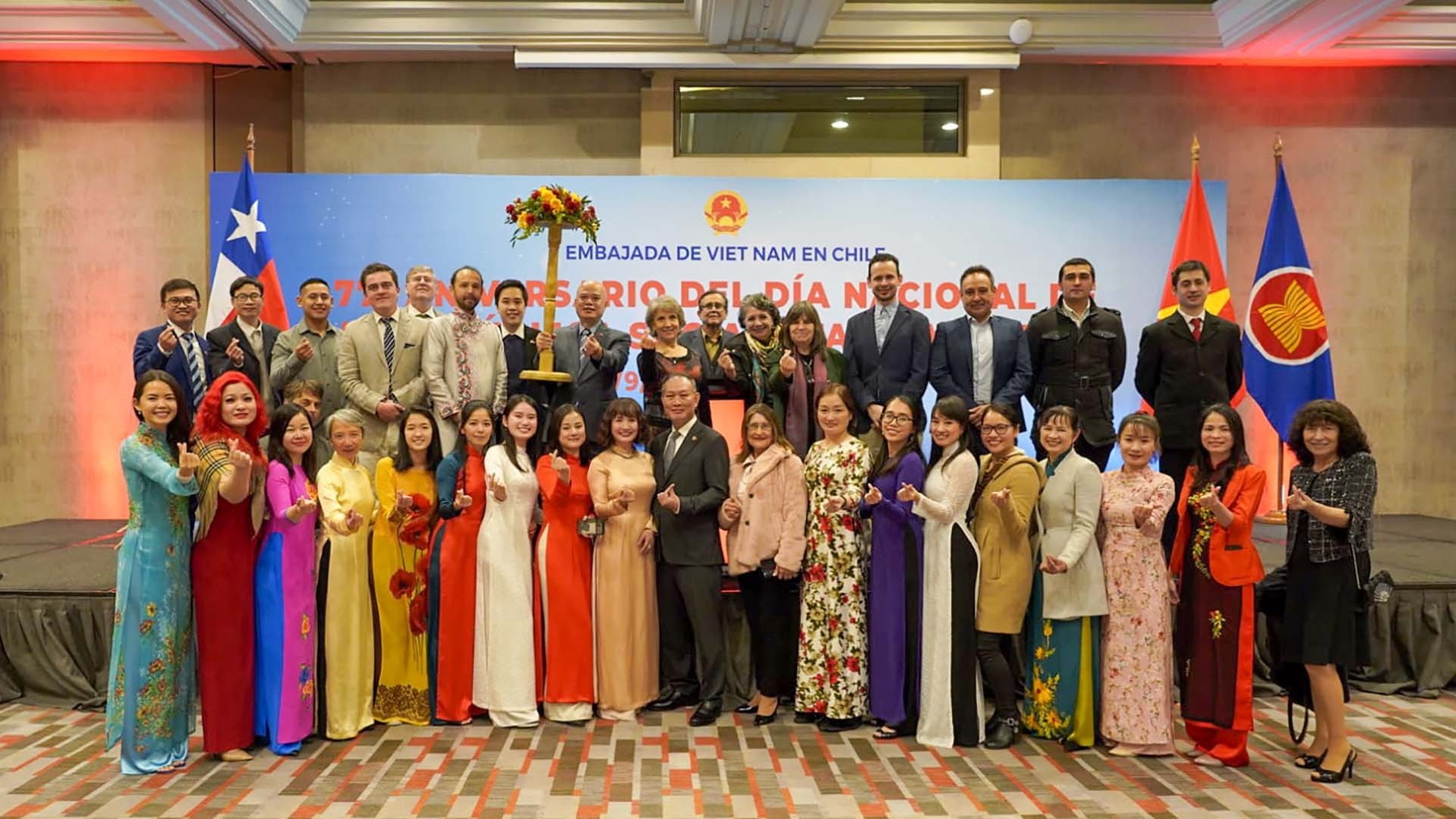 Đại sứ quán Việt Nam tại Chile tổ chức kỷ niệm 77 năm Quốc khánh 2/9