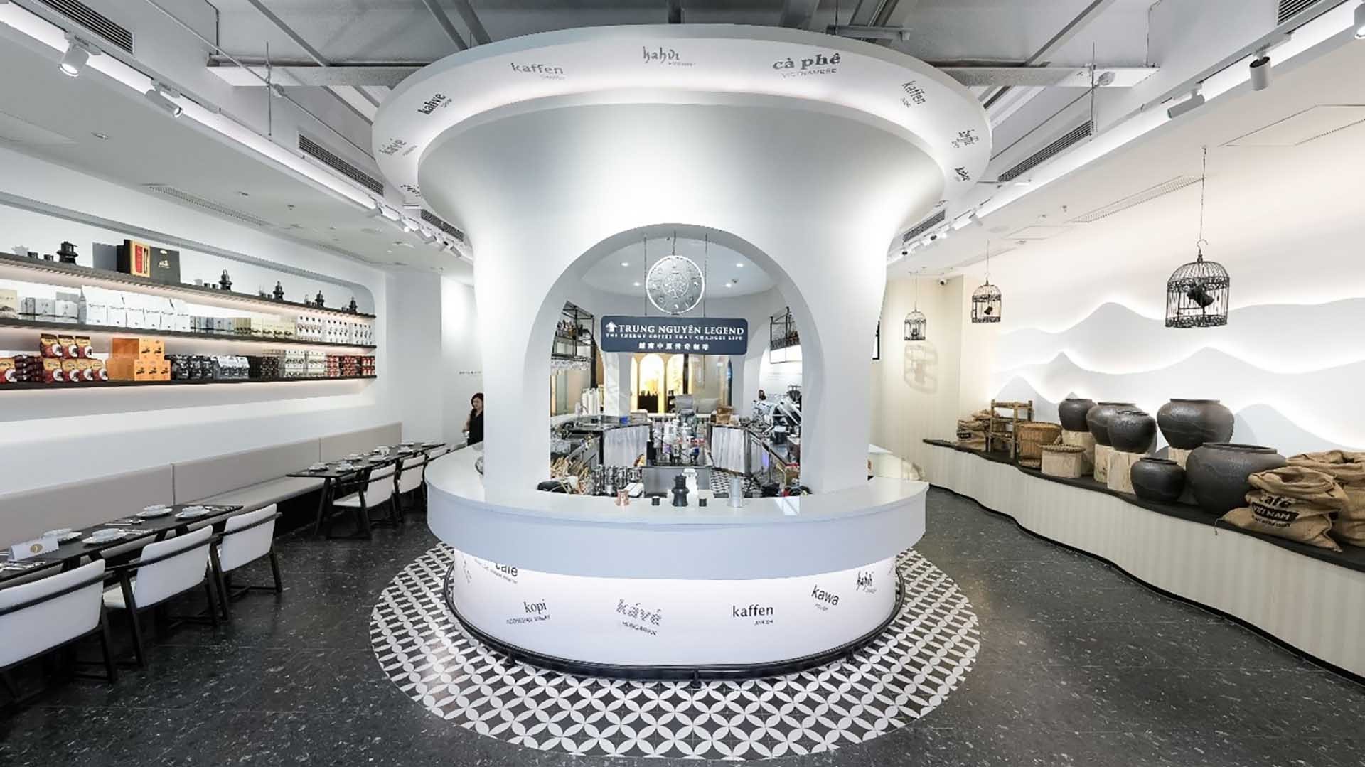 Không gian đầu tiên trên thị trường quốc tế của mô hình Thế giới cà phê Trung Nguyên Legend tại 699 Nanjing Thượng Hải, Trung Quốc.