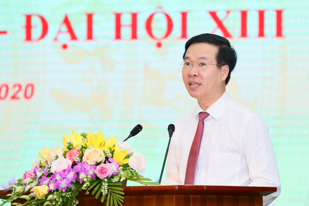 Trưởng Ban Tuyên giáo Trung ương Võ Văn Thưởng phát biểu tại buổi lễ. - Ảnh: VGP/Nhật Bắc Khai trương Trang tin điện tử Đảng Cộng sản Việt Nam-Đại hội XIII