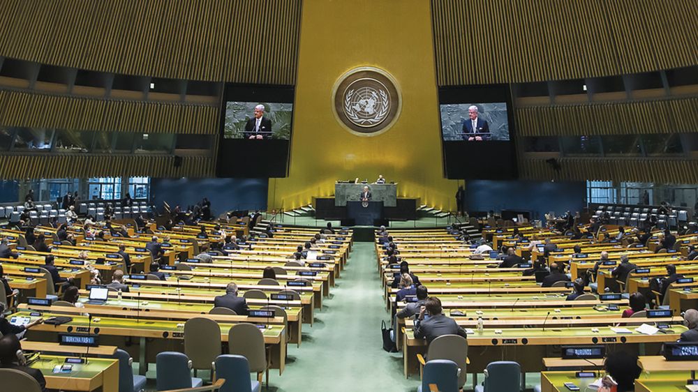 Toàn cảnh một phiên họp khóa 75 Đại hội đồng LHQ. Hành trình ghi dấu ấn Việt Nam trong Tuần lễ Cấp cao ĐHĐ LHQ