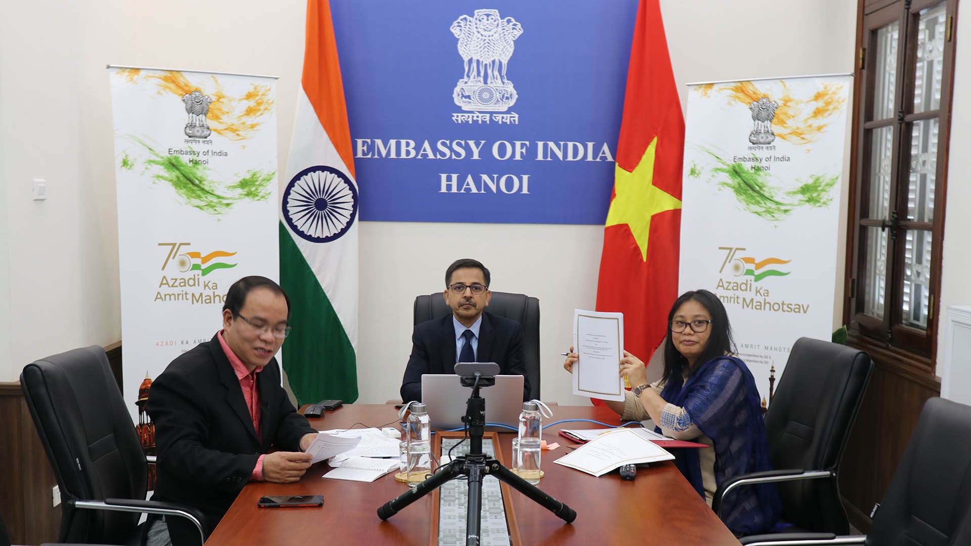 Đại sứ Ấn độ tại Việt Nam Pranay Verma phát biểu. (Nguồn: ĐSQ Ấn Độ tại Việt Nam) Đại sứ Ấn độ tại Việt Nam Pranay Verma phát biểu. (Nguồn: ĐSQ Ấn Độ tại Việt Nam)