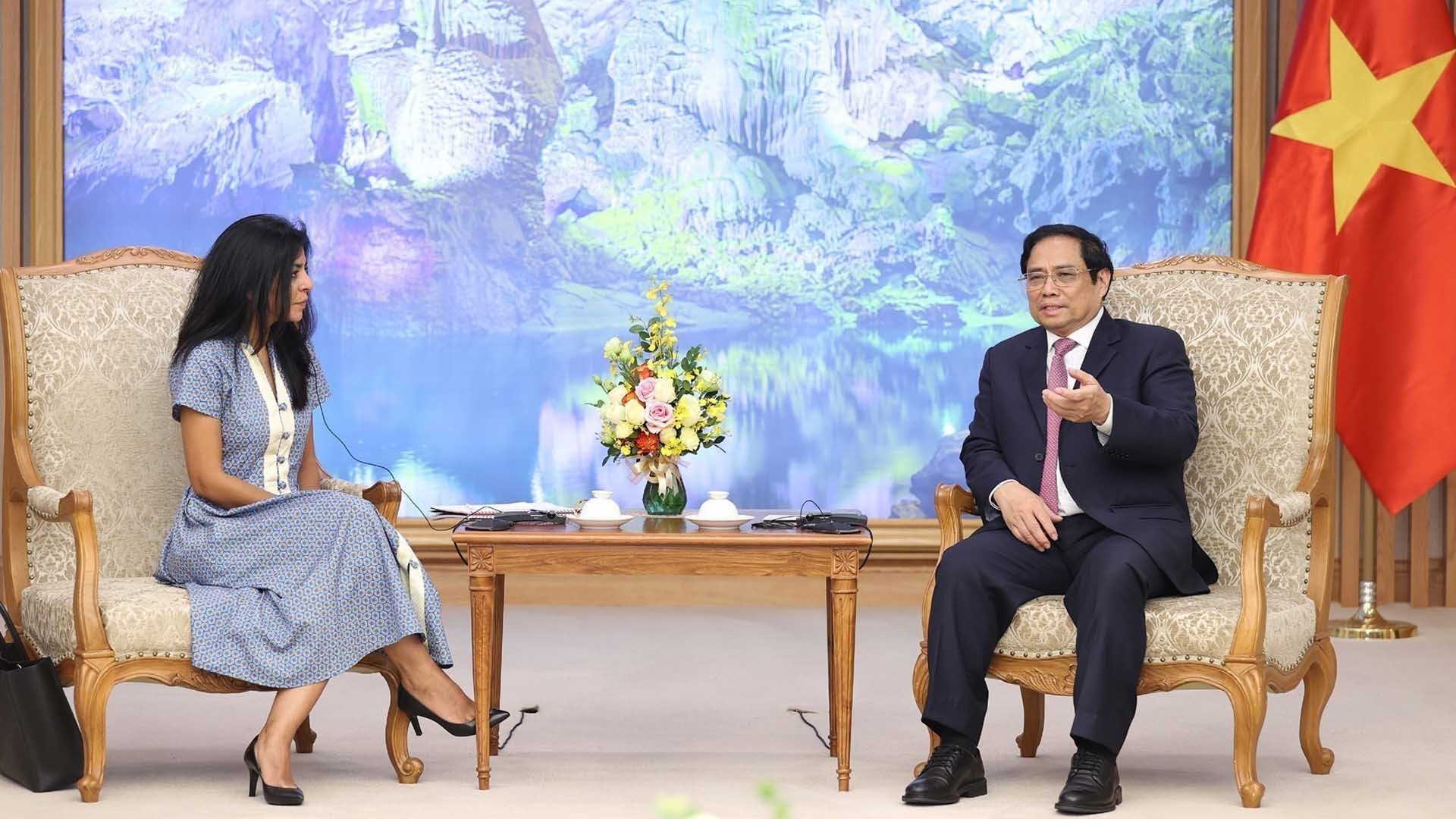 Thủ tướng Phạm Minh Chính đề nghị IMF ưu tiên hỗ trợ Việt Nam