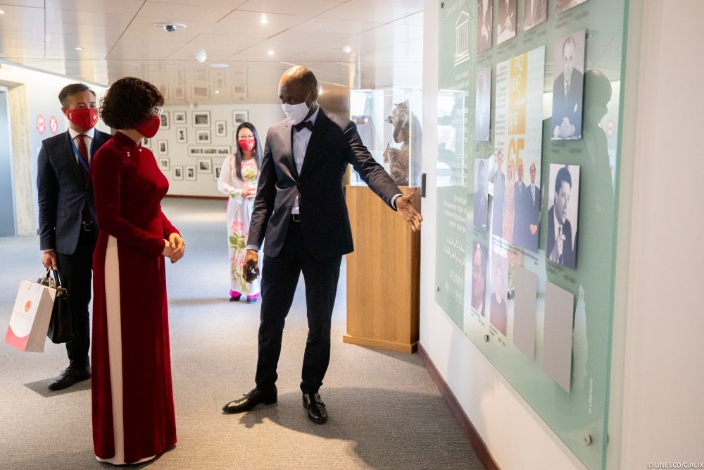 Đại sứ Việt Nam trình Thư ủy nhiệm lên Tổng Giám đốc UNESCO