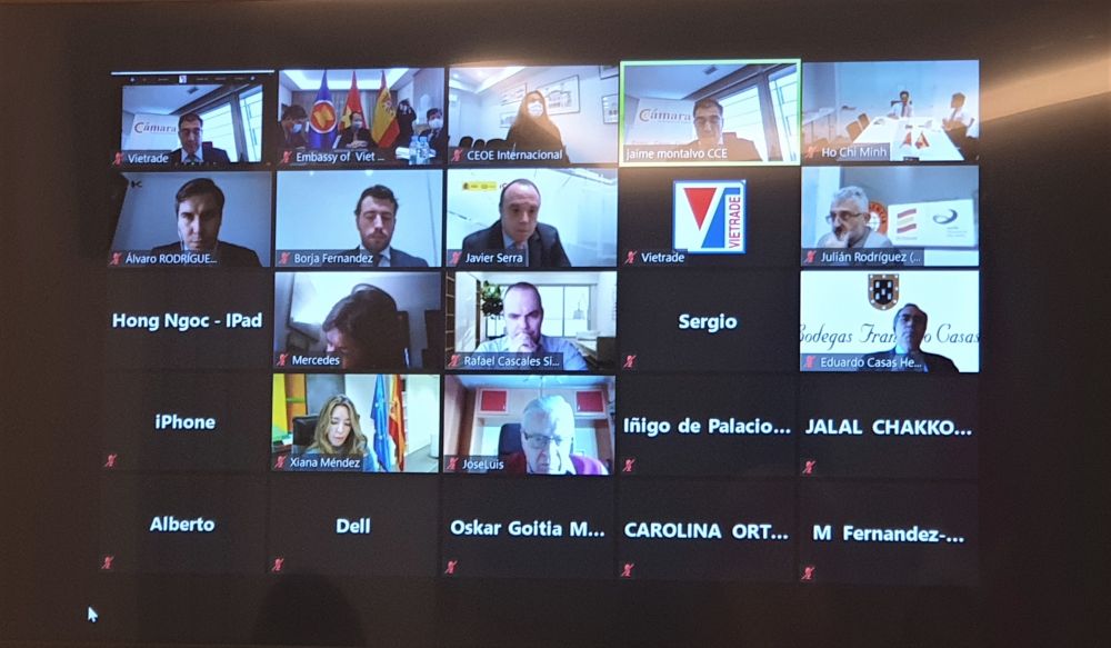 Hội nghị giao thương trực tuyến cơ hội kinh doanh và đầu tư Việt Nam-Tây Ban Nha từ EVFTA Hội nghị giao thương trực tuyến cơ hội kinh doanh và đầu tư Việt Nam-Tây Ban Nha từ EVFTA