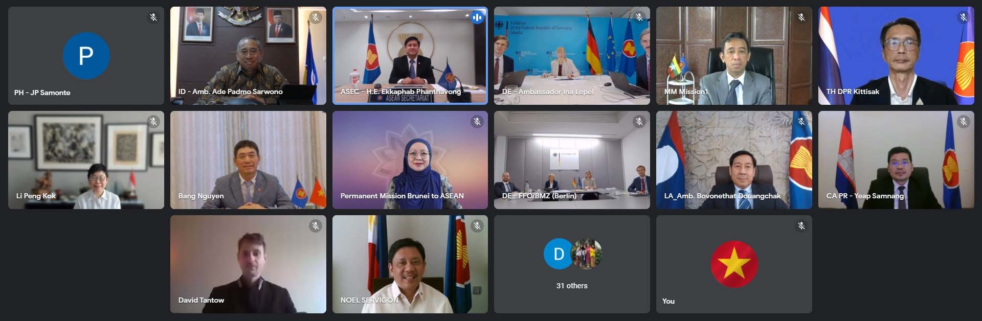 cuộc họp lần thứ năm Ủy ban Đối tác Phát triển ASEAN-Đức diễn ra theo hình thức trực tuyến. cuộc họp lần thứ năm Ủy ban Đối tác Phát triển ASEAN-Đức diễn ra theo hình thức trực tuyến.