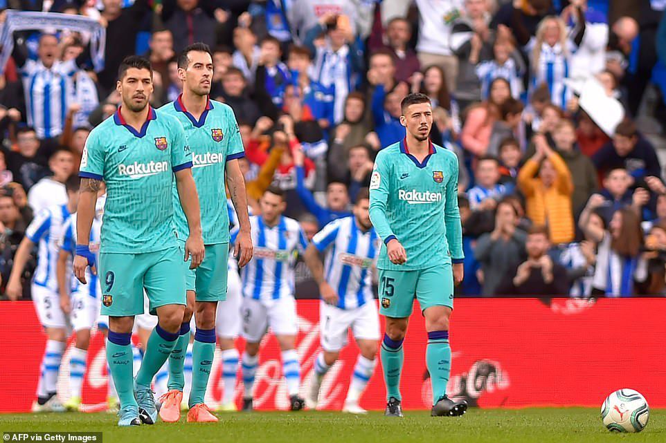 Barcelona có nguy cơ mất ngôi đầu bảng sau trận hòa thất vọng trước Sociedad