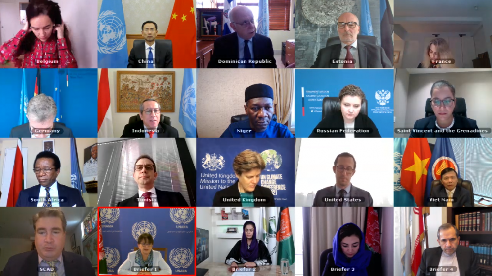 Hội đồng Bảo an Liên hợp quốc (HĐBA LHQ) đã tiến hành họp trực tuyến để thảo luận về tình hình Afghanistan và hoạt động của Phái bộ hỗ trợ của LHQ tại nước này (UNAMA). Hội đồng Bảo an Liên hợp quốc (HĐBA LHQ) đã tiến hành họp trực tuyến để thảo luận về tình hình Afghanistan và hoạt động của Phái bộ hỗ trợ của LHQ tại nước này (UNAMA).