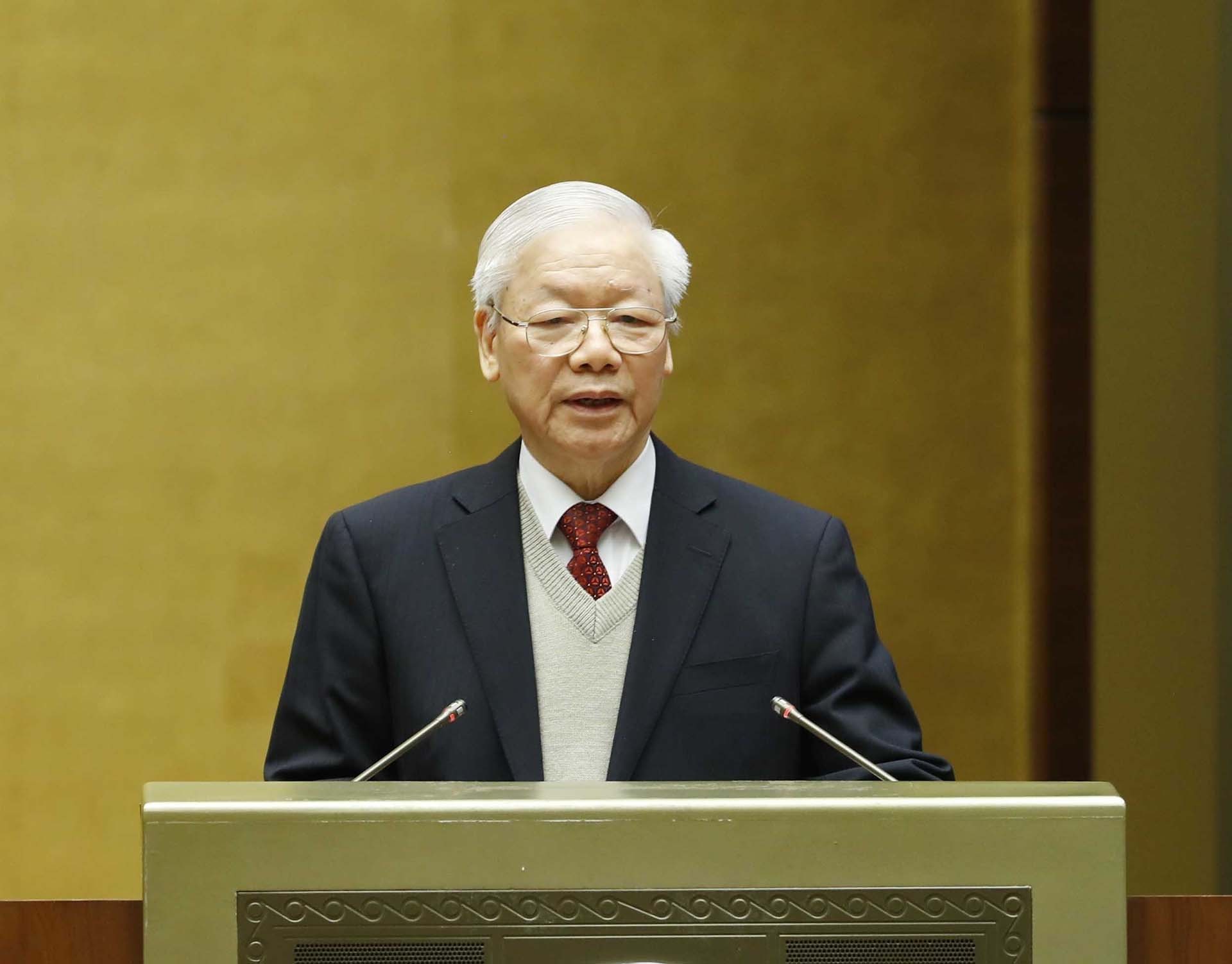 Tổng Bí thư Nguyễn Phú Trọng phát biểu chỉ đạo hội nghị. (Nguồn: TTXVN) Tổng Bí thư Nguyễn Phú Trọng phát biểu chỉ đạo hội nghị. (Nguồn: TTXVN)