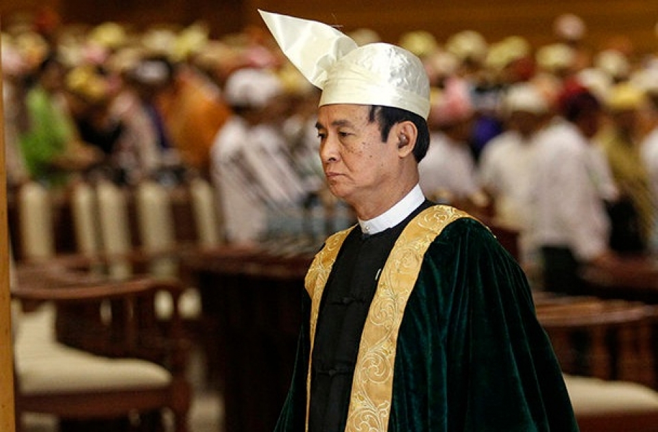 Ông Win Myint tuyên thệ nhậm chức Tổng thống Myanmar tin nhap 20180330113815