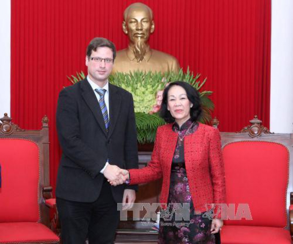 Trưởng Ban Dân vận Trung ương tiếp Phó Chủ tịch Quốc hội Hungary