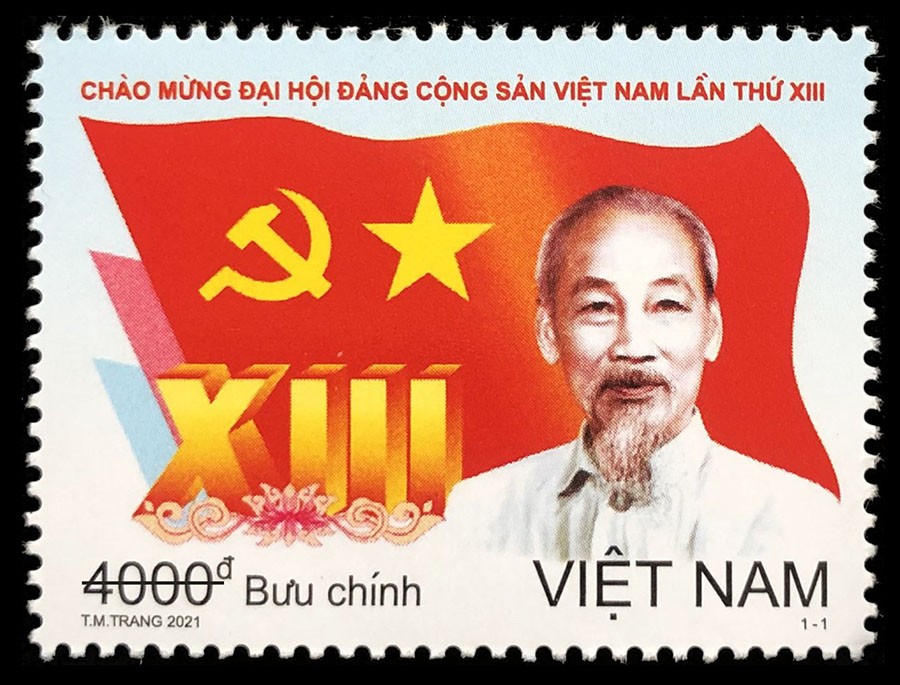 Phát hành bộ tem đặc biệt chào mừng Đại hội Đảng lần thứ XIII