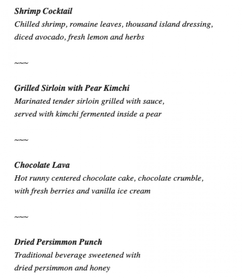 Tổng thống Trump và Chủ tịch Kim đã ăn gì tại bữa tối xã giao? tong thong trump va chu tich kim da an gi tai bua toi xa giao