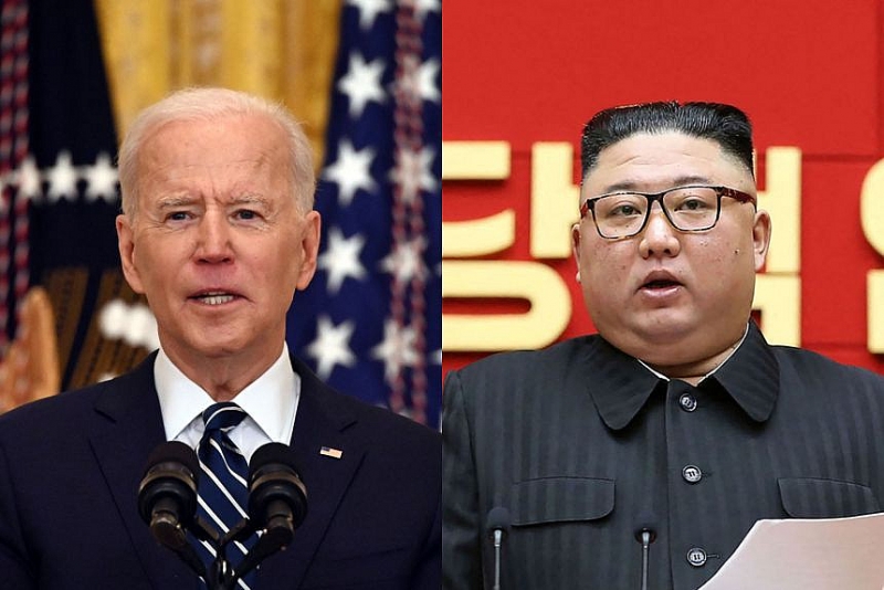Tổng thống Mỹ Joe Biden (trái) và lãnh đạo Triều Tiên Kim Jong-un. (Nguồn: AFP/KCNA) Tổng thống Mỹ Joe Biden (trái) và lãnh đạo Triều Tiên Kim Jong-un. (Nguồn: AFP/KCNA)