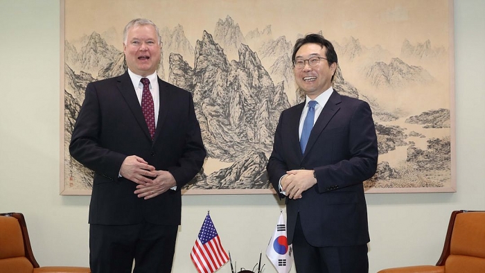 phai vien hat nhan my han dien dam ve tinh hinh ban dao trieu tien