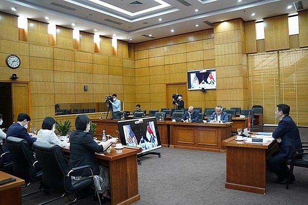 Bộ trưởng Nguyễn Hồng Diên thảo luận với Đại diện Thương mại Hoa Kỳ Katherine Tai về hợp tác kinh tế song phương, đa phương Bộ trưởng Nguyễn Hồng Diên thảo luận với Đại diện Thương mại Hoa Kỳ Katherine Tai về hợp tác kinh tế song phương, đa phương