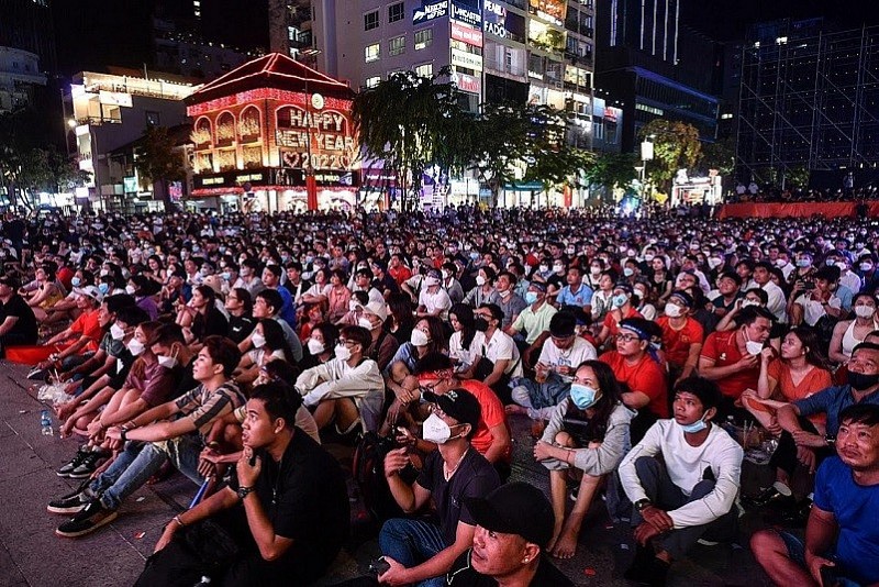 Hàng nghìn CĐV đổ về phố đi bộ tiếp sức cho U23 Việt nam Hàng nghìn CĐV đổ về phố đi bộ tiếp sức cho U23 Việt nam