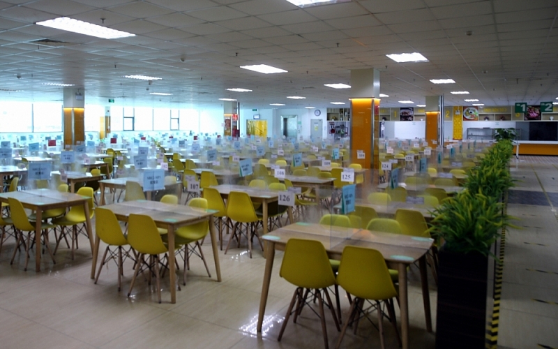 Khu căng-tin của công nhân trong KCN Quế Võ. (Nguồn: VOV) Khu căng-tin của công nhân trong KCN Quế Võ. (Nguồn: VOV)