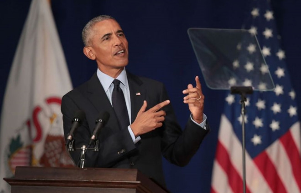 Ông Obama chỉ trích "nền chính trị dựa trên thù oán" của ông Trump