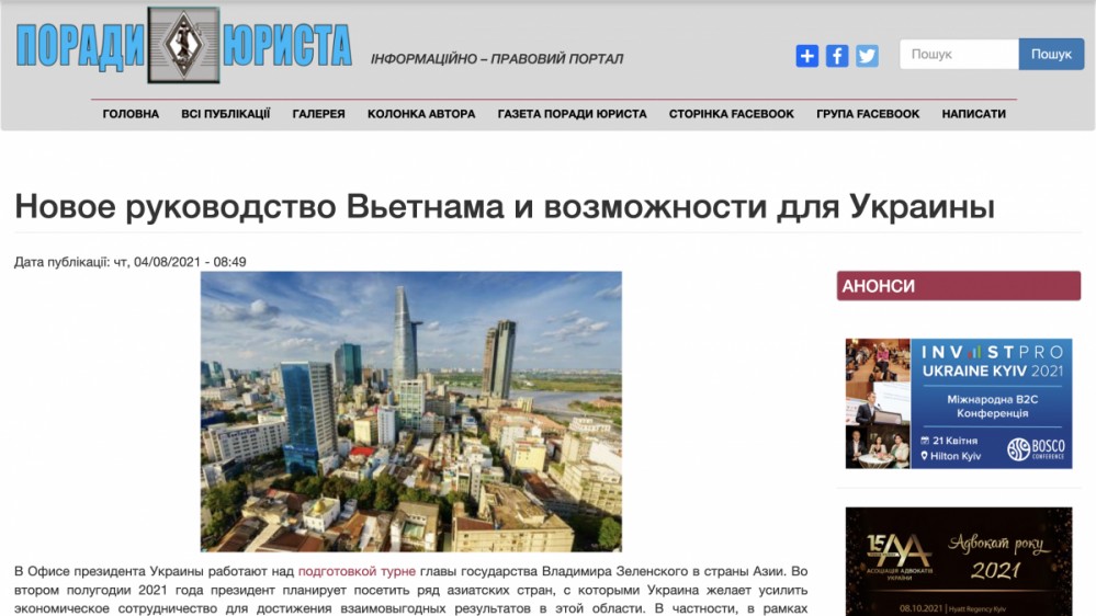 Truyền thông Ukraine: Vị thế của Việt Nam trên trường quốc tế ngày càng cao