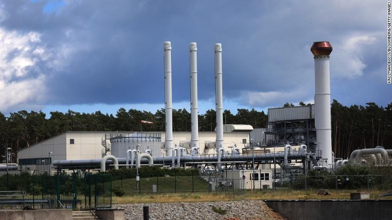 Trạm tiếp nhận khí nén của đường ống dẫn khí đốt tự nhiên Nord Stream 1 ở Lubmin, Đức. (Nguồn: CNN)