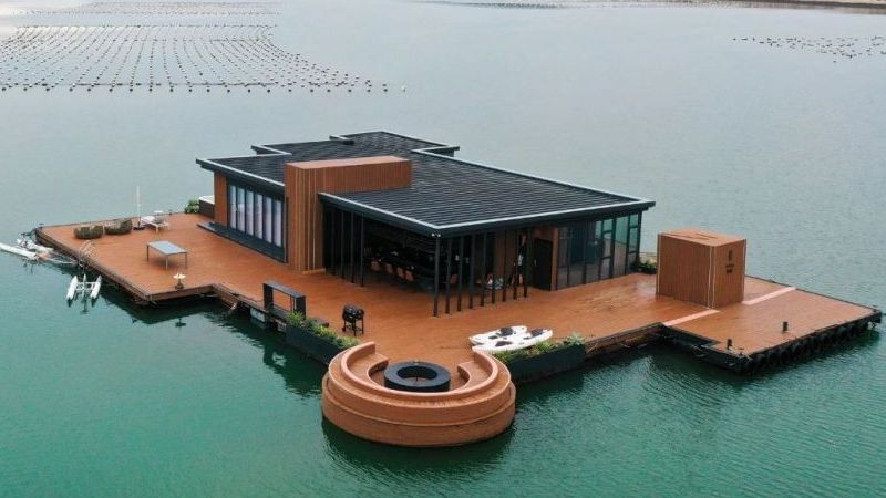Sức hút từ biệt thự nổi 600 mét vuông trên biển đầu tiên tại Trung Quốc