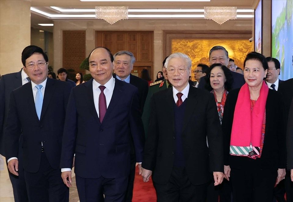 Tổng Bí thư, Chủ tịch Nước Nguyễn Phú Trọng dự Hội nghị trực tuyến Chính phủ với các địa phương. Ảnh Thống Nhất