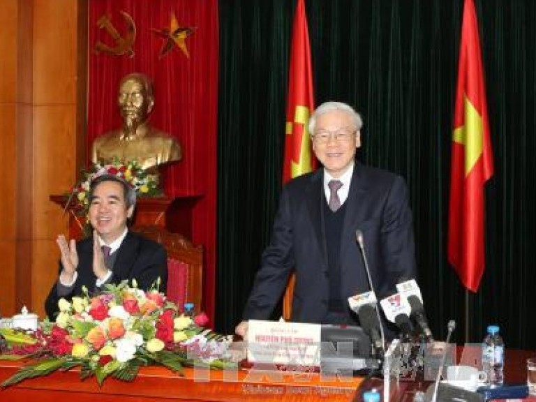 Tổng Bí thư Nguyễn Phú Trọng làm việc với Ban Kinh tế Trung ương