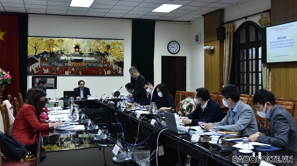 Ban Thường vụ Đảng ủy Bộ Ngoại giao kiểm điểm công tác năm 2021