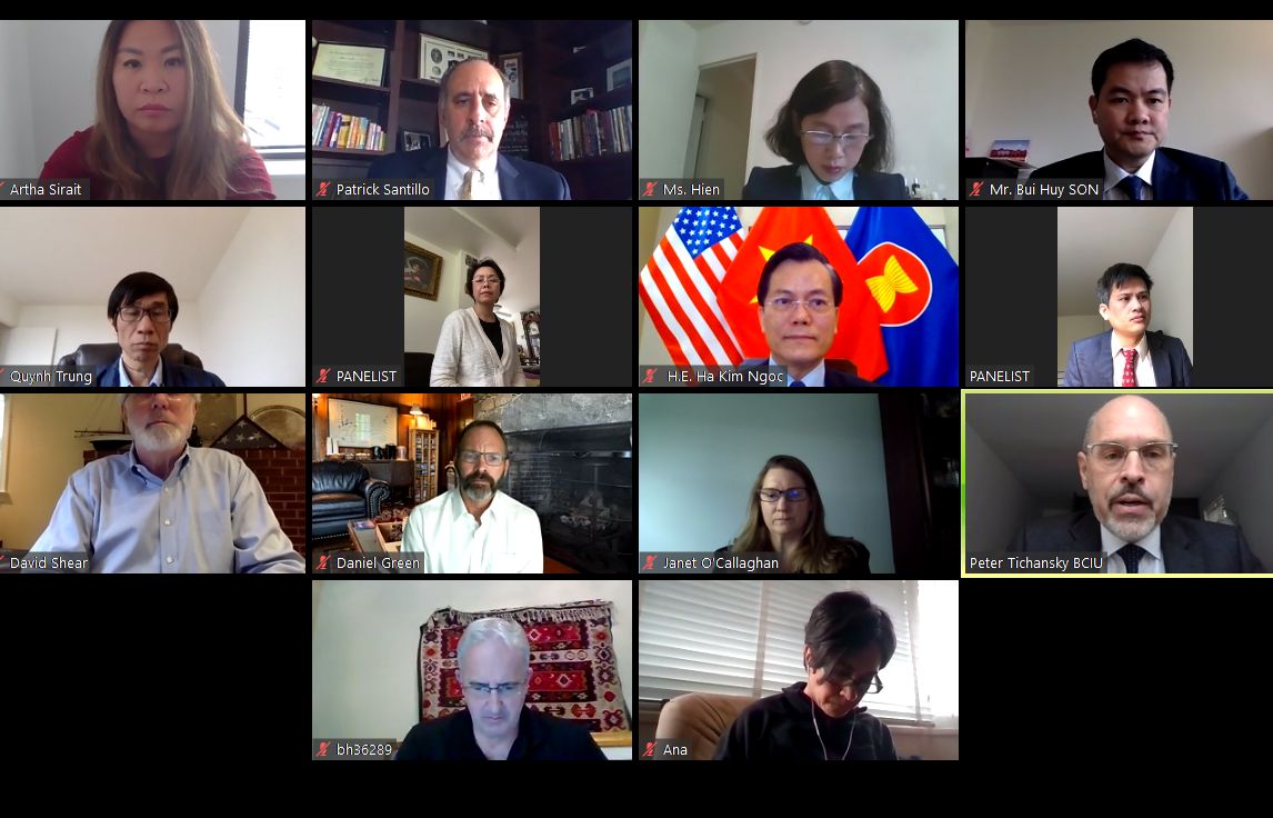 Đại sứ Hà Kim Ngọc giao lưu trực tuyến với 40 doanh nghiệp lớn của Hoa Kỳ