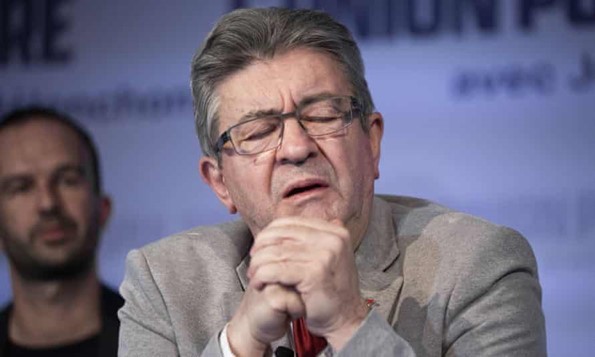 (04.13) Phản ứng của ông Mélenchon sau khi công bố kết quả vòng đầu bầu cử tổng thống Pháp năm 2022. (Nguồn: Shutterstock) (04.13) Phản ứng của ông Mélenchon sau khi công bố kết quả vòng đầu bầu cử tổng thống Pháp năm 2022. (Nguồn: Shutterstock)
