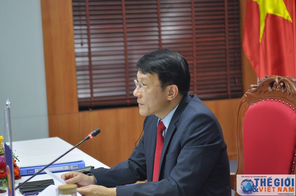 (10.7) Thứ trưởng Bộ Công an, Trung tướng Lương Tam Quang phát biểu tại Hội nghị. (Ảnh: Minh Quân) Hội nghị Bộ trưởng ASEAN về An ninh mạng lần thứ 5 (AMCC-5)