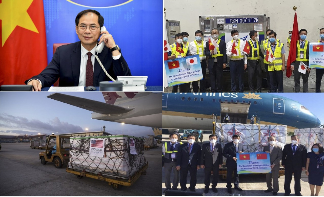 Tuy nhiên, trong bối cảnh vaccine còn khan hiếm, số vaccine Chính phủ đặt mua không thể đáp ứng được nhu cầu tiêm chủng trong nước, mà cần đến sự hỗ trợ, viện trợ từ các quốc gia khác. Chính vì vậy, để đẩy mạnh việc chiến lược ngoại giao vaccine, ngày 13/8/2021, Thủ tướng Phạm Minh Chính ký Quyết định số 1399/QĐ-TTg thành lập Tổ công tác của Chính phủ về ngoại giao vaccine do Bộ trưởng Bộ Ngoại giao Bùi Thanh Sơn làm Tổ trưởng Tổ công tác. Tuy nhiên, trong bối cảnh vaccine còn khan hiếm, số vaccine Chính phủ đặt mua không thể đáp ứng được nhu cầu tiêm chủng trong nước, mà cần đến sự hỗ trợ, viện trợ từ các quốc gia khác. Chính vì vậy, để đẩy mạnh việc chiến lược ngoại giao vaccine, ngày 13/