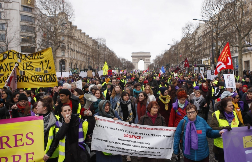 "Áo khoác vàng" tuần 17 ở Pháp, quy mô nhỏ nhất từ khi bắt đầu