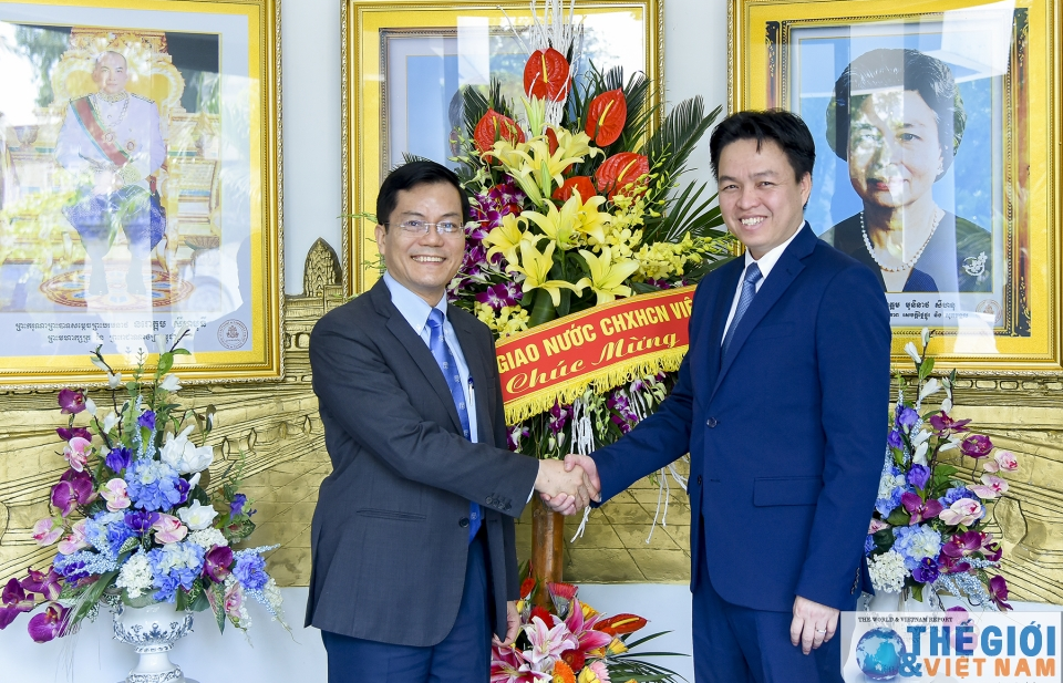 Lãnh đạo Bộ Ngoại giao chúc Tết cổ truyền Campuchia