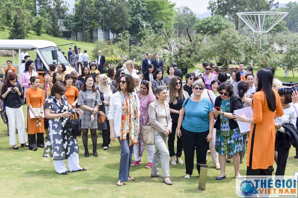 cac nu nha ngoai giao quoc te tham quan vinh phuc