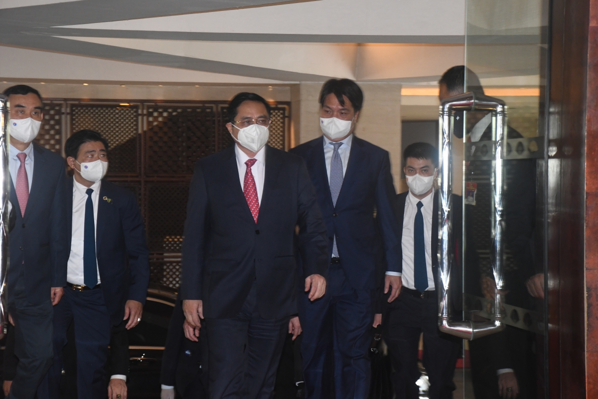 Thủ tướng Chính phủ Phạm Minh Chính tới Indonesia để tham dự Hội nghị Các nhà lãnh đạo ASEAN Thủ tướng tại Sân bay Quốc tế Soekarno-Hatta ở Jakarta, Indonesia