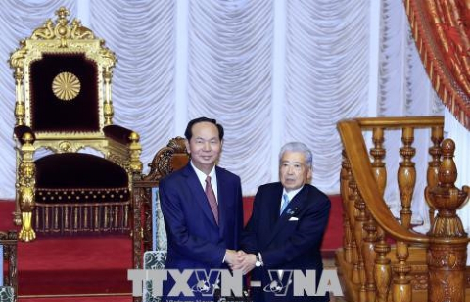 Chủ tịch nước Hội kiến Thượng viện Nhật Bản