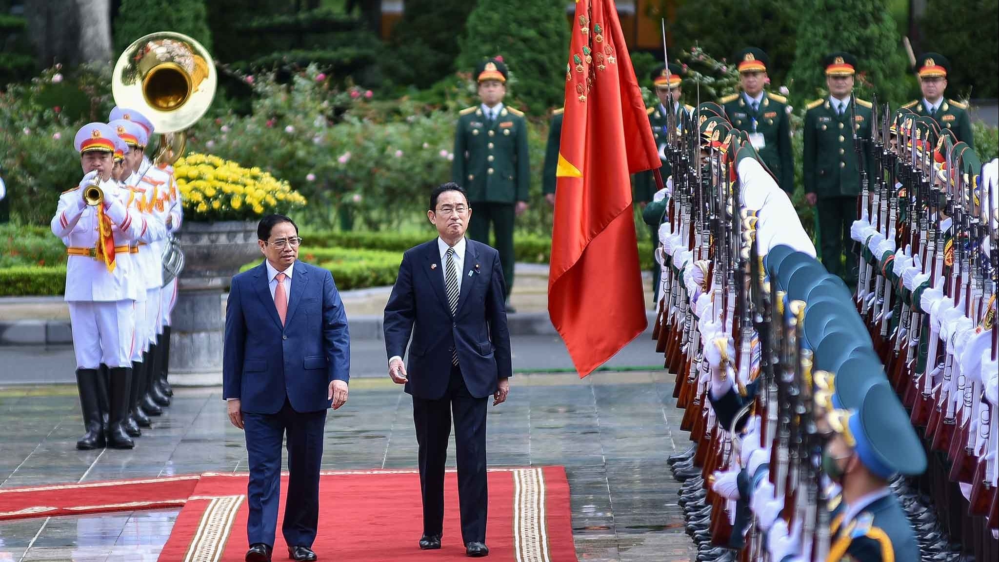 Lễ đón chính thức Thủ tướng Nhật Bản Kishida Fumio tại Phủ Chủ tịch