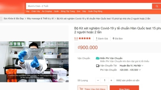 Coi chừng tiền mất tật mang khi mua kit test nhanh Covid-19 trên chợ mạng