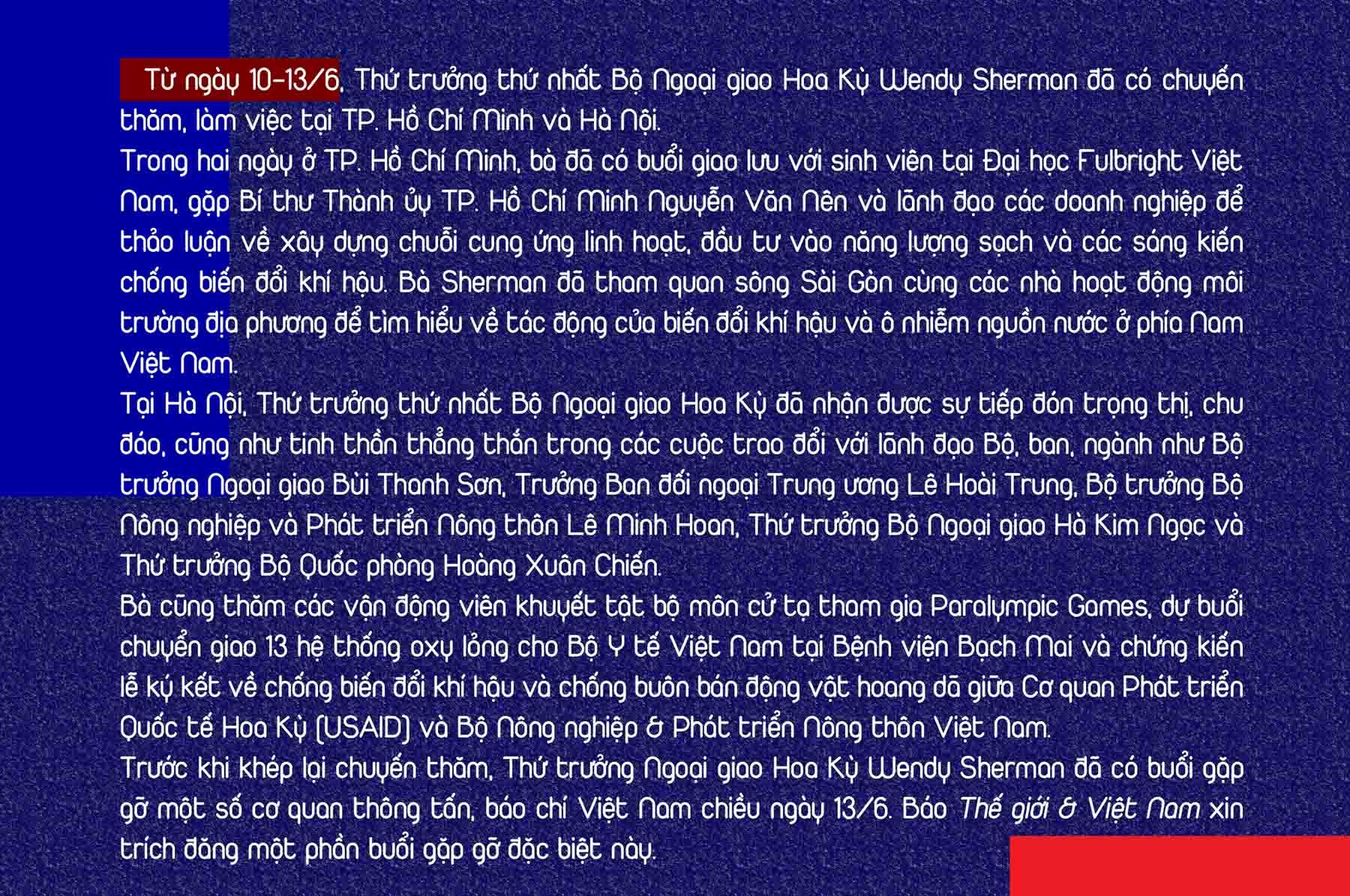 'Khi Việt Nam thành công, Hoa Kỳ cũng thành công'