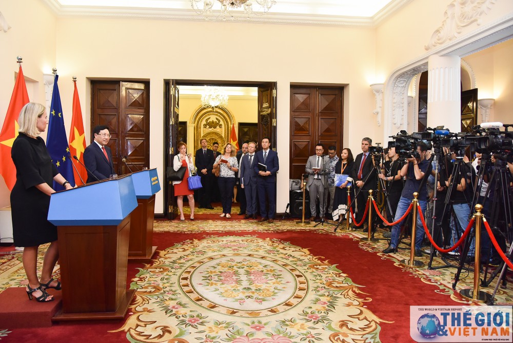 pho thu tuong pham binh minh don hoi dam voi dai dien cap cao eu federica mogherini