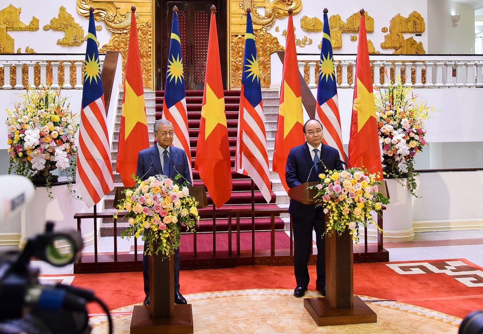 Lễ đón chính thức Thủ tướng Malaysia Mahathir Mohamad tại Phủ Chủ tịch