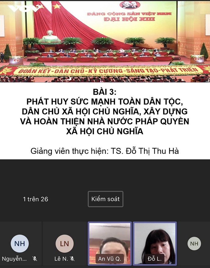 Đảng ủy Bộ Ngoại giao khai giảng lớp bồi dưỡng lý luận chính trị dành cho đảng viên mới năm 2021