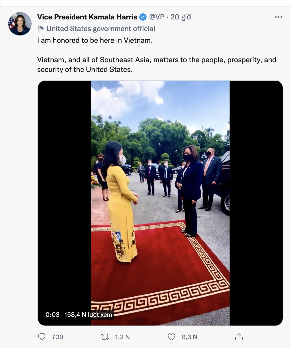 Toàn cảnh chuyến thăm Việt Nam của nữ Tổng thống Mỹ đầu tiên Toàn cảnh chuyến thăm Việt Nam của nữ Tổng thống Mỹ đầu tiên