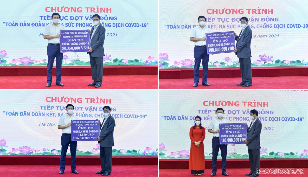 Kiều bào tiếp tục ủng hộ hơn 1 tỷ đồng cho công tác phòng, chống dịch Covid-19 Kiều bào tiếp tục ủng hộ hơn 1 tỷ đồng cho công tác phòng, chống dịch Covid-19