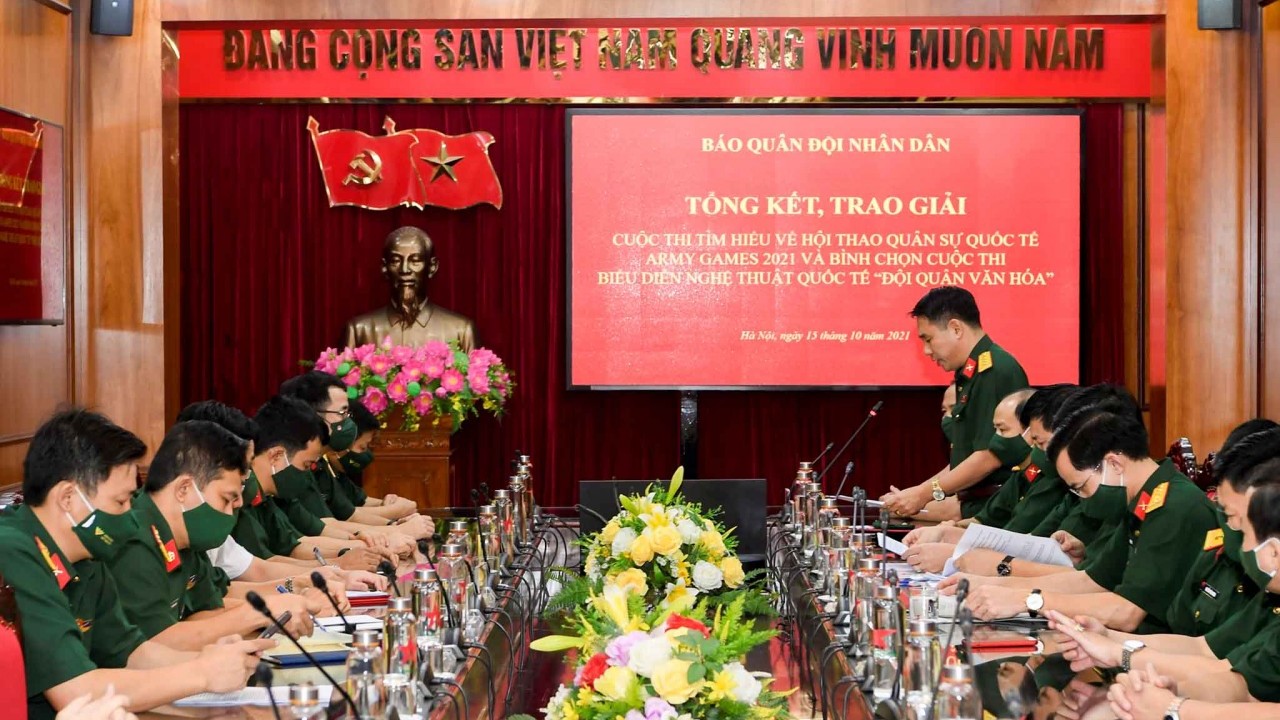 Trao giải Cuộc thi 'Tìm hiểu về Army Games và Bình chọn trực tuyến Đội tuyển Văn hóa'