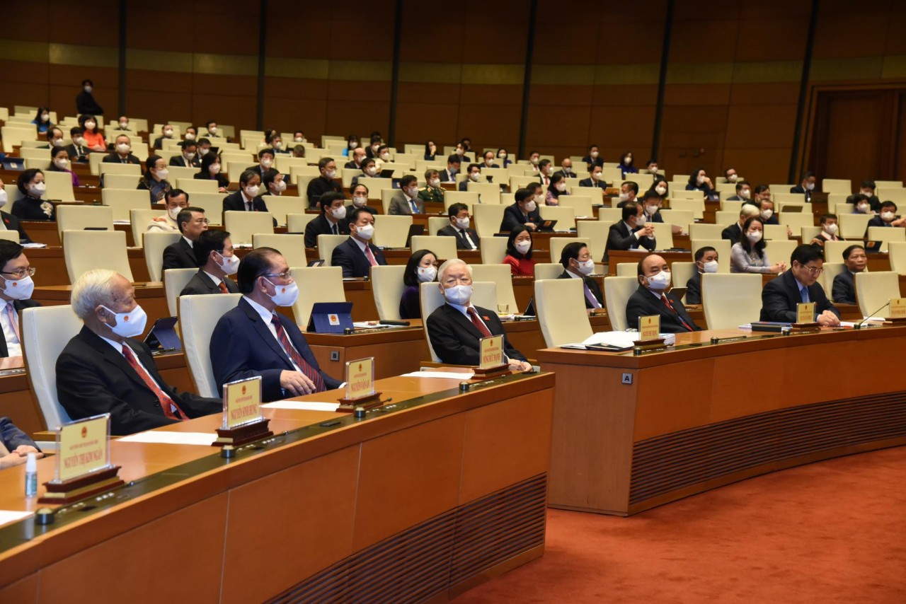 Tới dự phiên khai mạc có: Tổng Bí thư Nguyễn Phú Trọng; nguyên Tổng Bí thư Nông Đức Mạnh; Chủ tịch nước Nguyễn Xuân Phúc; Thủ tướng Chính phủ Phạm Minh Chính; các đồng chí nguyên Chủ tịch Quốc hội: Nguyễn Văn An, Nguyễn Sinh Hùng, Nguyễn Thị Kim Ngân. Cùng dự có các đồng chí lãnh đạo, nguyên lãnh đạo Đảng, Nhà nước, Ủy ban Trung ương Mặt trận Tổ quốc Việt Nam, đại diện các ban, bộ, ngành, các đồng chí lão thành cách mạng, các vị khách quốc tế, các vị đại biểu Quốc hội… Tới dự phiên khai mạc có: Tổng Bí thư Nguyễn Phú Trọng; nguyên Tổng Bí thư Nông Đức Mạnh; Chủ tịch nước Nguyễn Xuân Phúc; Thủ tướng Chính phủ Phạm Minh Chính; các đồng chí nguyên Chủ tịch Quốc hội: Nguyễn Văn An, Nguyễn Sinh Hùng, Nguyễn Thị Kim Ngân. Cù