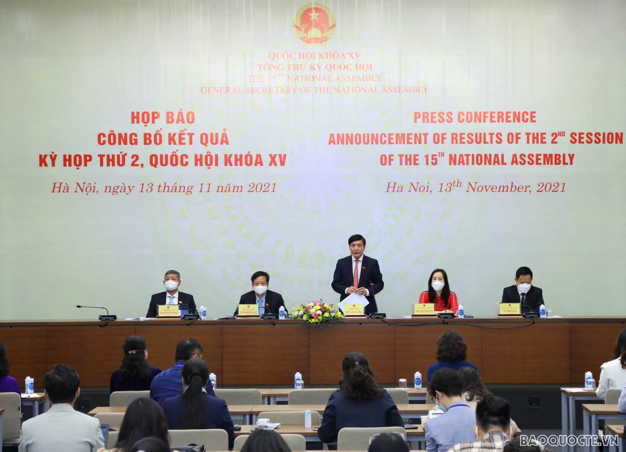 Họp báo công bố kết quả Kỳ họp thứ 2, Quốc hội khoá XV Họp báo công bố kết quả Kỳ họp thứ 2, Quốc hội khoá XV