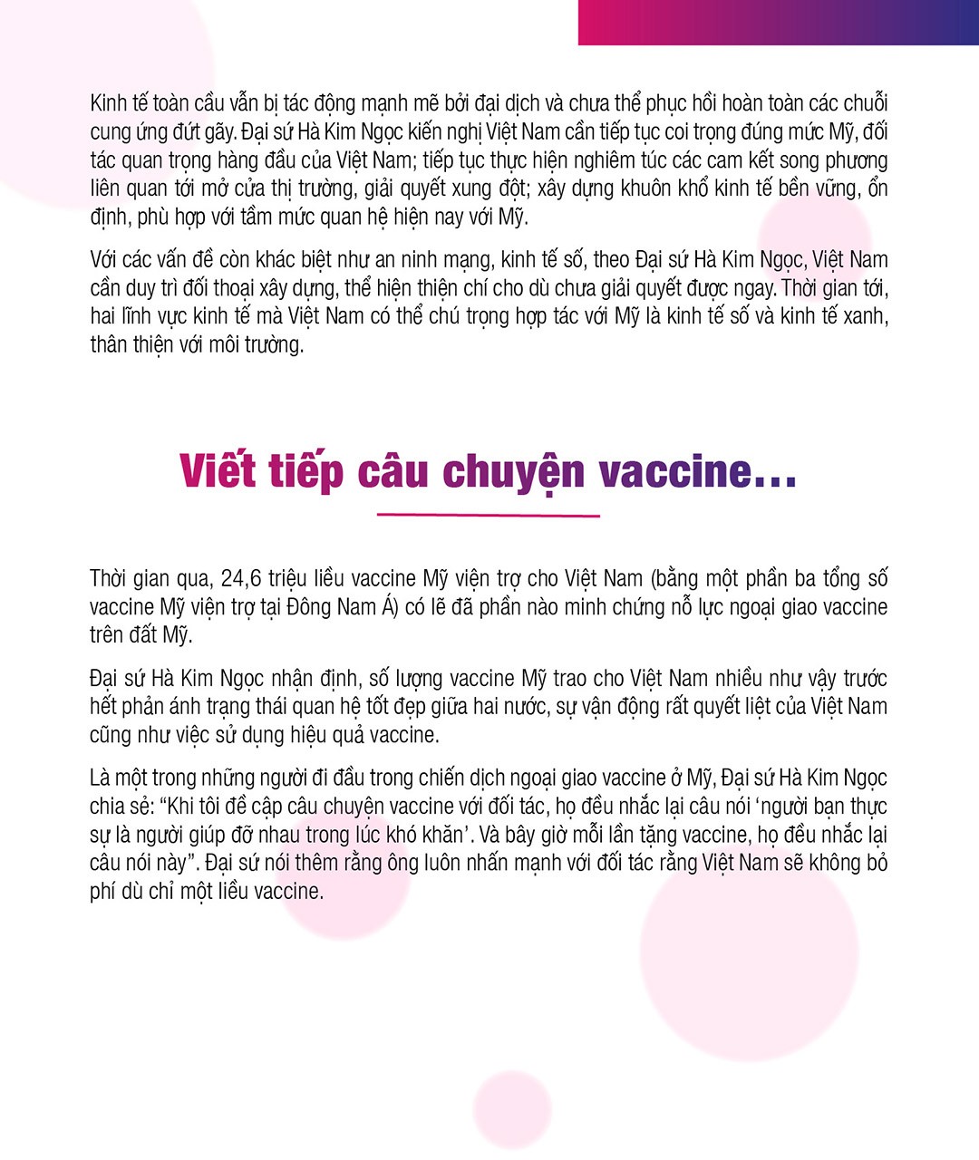 Đại sứ Hà Kim Ngọc