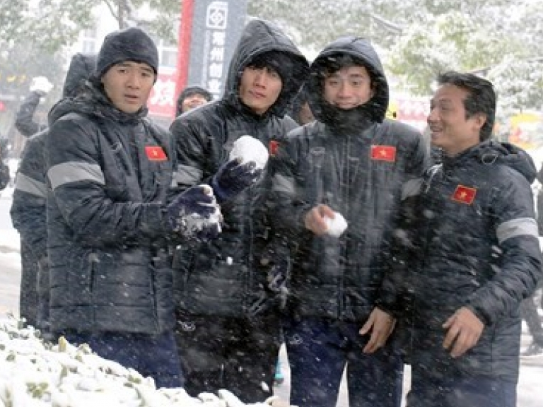 U23 Việt Nam không chùn bước trước giá rét ở Thường Châu